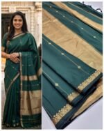 GOWRI: Elite Kanchi Vairaoosi Softsilk Sarees ( Green ) - Image 4