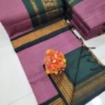 Checked Kalyani cotton saree/Lata Gadwal Paithani