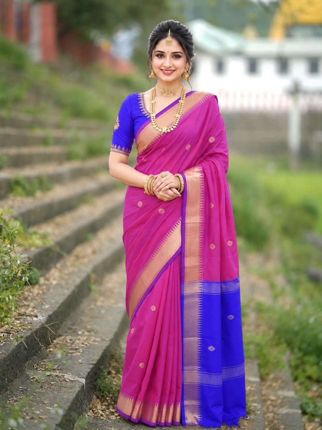 1005202687.jpg Vaibavam : ELITE KANCHI SOFT SILK SAREES - Image 1