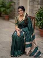 GOWRI: Elite Kanchi Vairaoosi Softsilk Sarees ( Green )