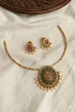 Premium & Designer Wear Neck Piece with Earring Set - Image 2