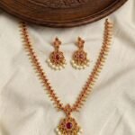 Premium & Designer Wear Neck Piece with Earring Set