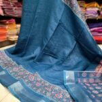 Premium Ajrakh cotton saree