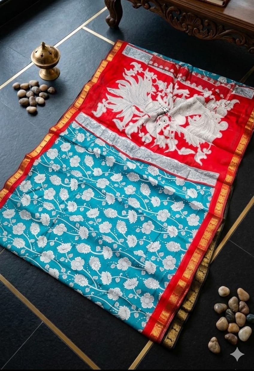 1005207710.jpg Elite pen kalamkari cotton Weaves - Image 1