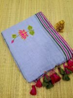 LOTUS EMBROIDERY MUL COTTON SAREES