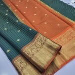 Banarasi Checked  Soft Katan silk Saree