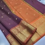 Banarasi Checked  Soft Katan silk Saree