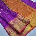 Banarasi Checked  Soft Katan silk Saree