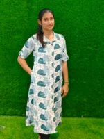Stylish casual printed office wear kurthi - Image 3