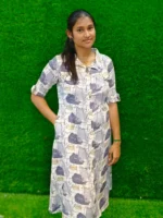 Stylish casual printed office wear kurthi - Image 3