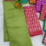 Fancy Cotton Cutwork Saree + Embroidery Blouse