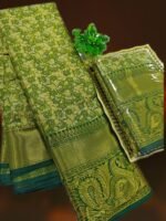 ELITE DHARMAVARAM TISSUE BRIDAL WEDDING SILK SAREES - Image 3