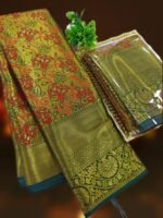 ELITE DHARMAVARAM TISSUE BRIDAL WEDDING SILK SAREES - Image 3