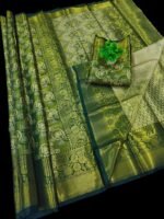 ELITE DHARMAVARAM TISSUE BRIDAL WEDDING SILK SAREES - Image 2