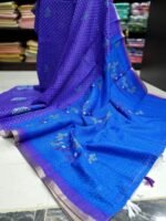 Linen jute cotton sarees - Image 4