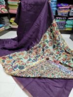 PREMIUM CHANDERI COTTON SAREES - ( WINE ) - Image 2