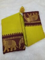 MEENAKSHI: Authentic mahwswari Checks silk Sarees - Image 2