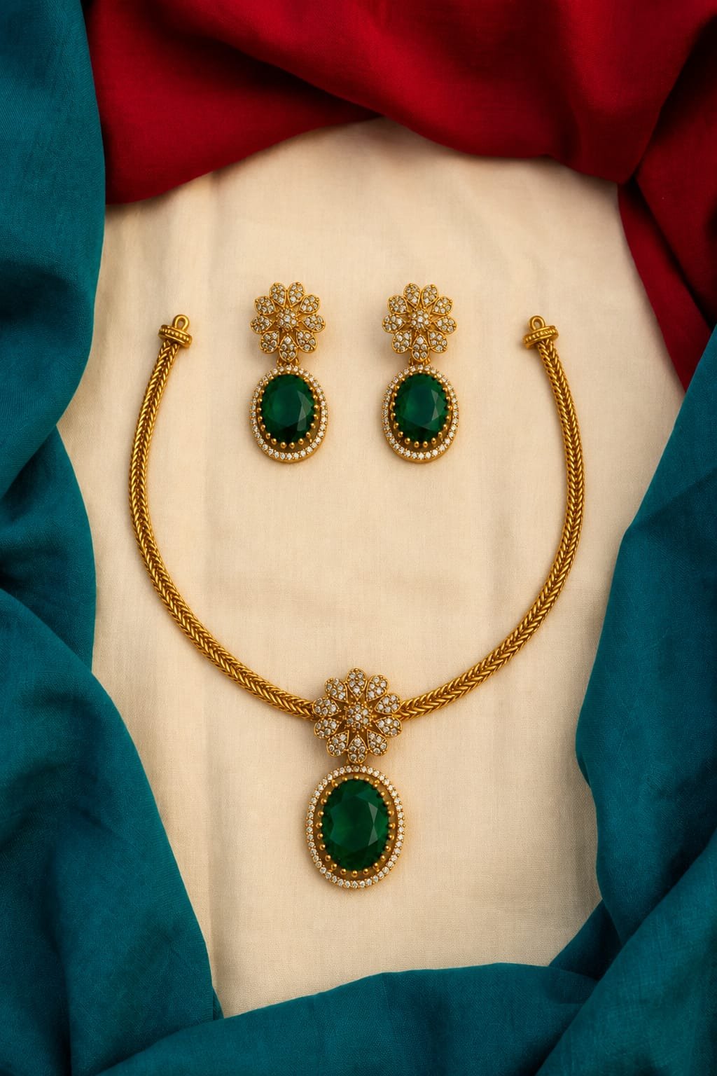 WhatsApp Image 2026-07-01 at 12.40.05 PM Premium & Designer Wear Neck Piece with Earring Set - Image 1