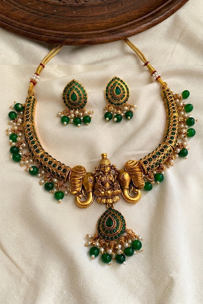 WhatsApp Image 2026-07-02 at 3.39.47 PM Premium & Designer Wear Neck Piece with Earring Set - Image 1
