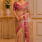 Floral Tissue Embroidery silk Sarees