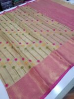 Floral Tissue Embroidery silk Sarees - Image 3