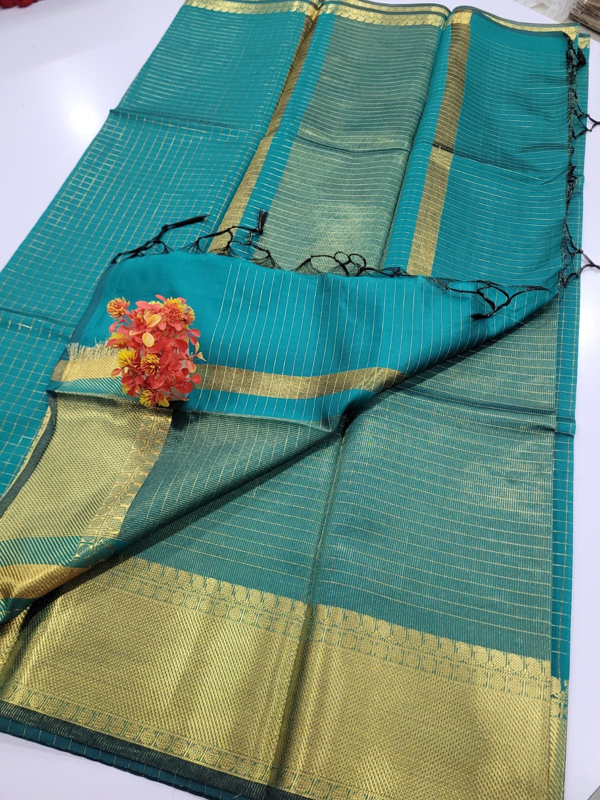 WhatsApp Image 2026-07-13 at 12.02.02 PM Handloom Mangalagiri silk Saree - Image 1