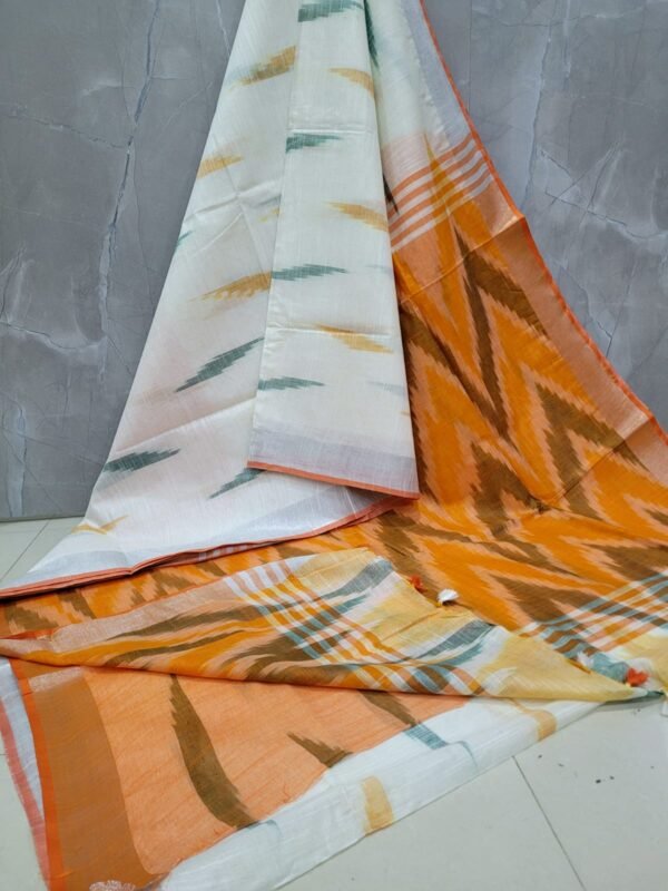 IKKAT LINEN COTTON SAREES