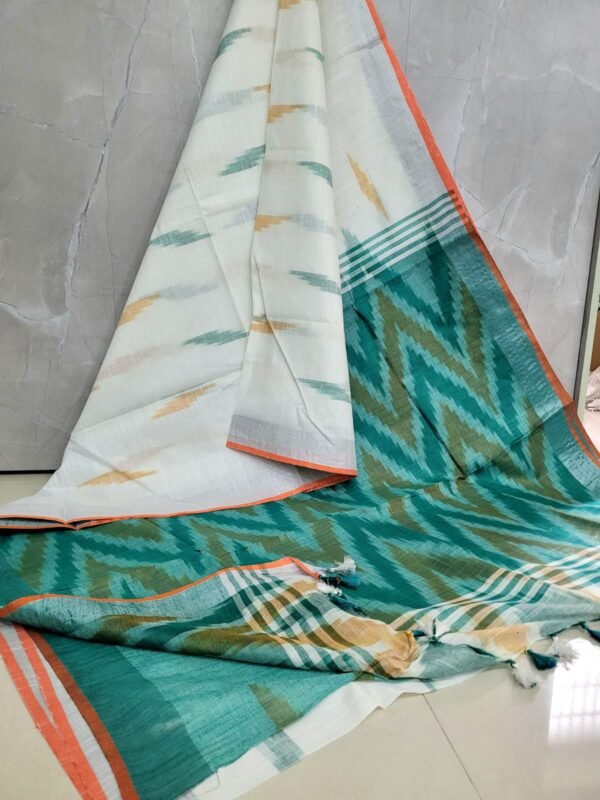 IKKAT LINEN COTTON SAREES