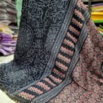 Linen Jute cotton sarees ( BLACK )