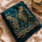 Aura: Designer pArty Wear Space Silk Saree + Sequence Work blouse
