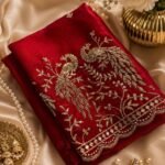Aura: Designer pArty Wear Space Silk Saree + Sequence Work blouse
