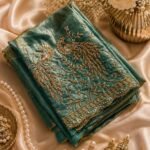 Aura: Designer pArty Wear Space Silk Saree + Sequence Work blouse