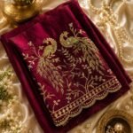 Aura: Designer pArty Wear Space Silk Saree + Sequence Work blouse