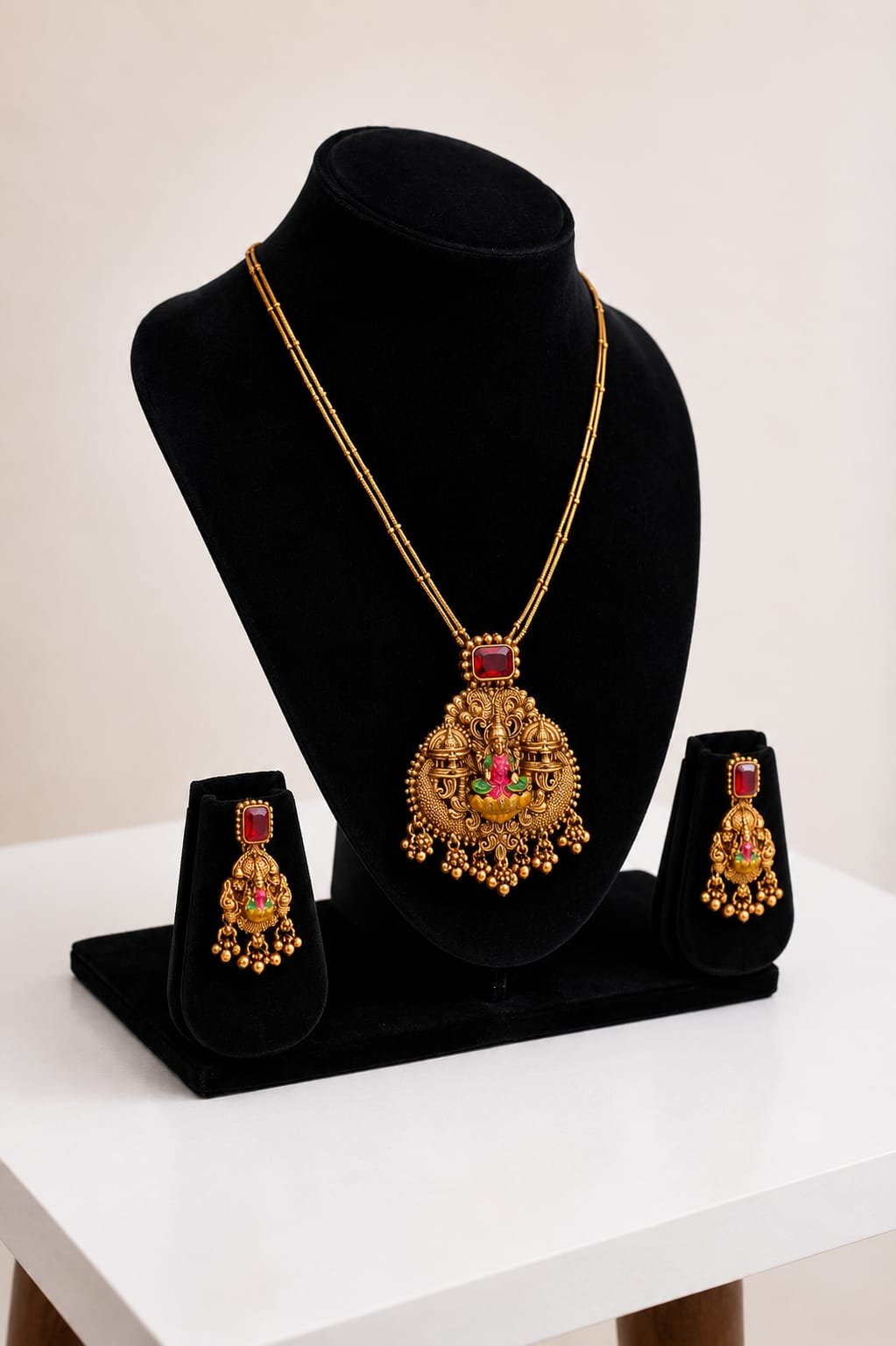 WhatsApp Image 2026-08-09 at 5.47.00 PM Premium & Designer Wear Neck Piece with Earring Set - Image 1