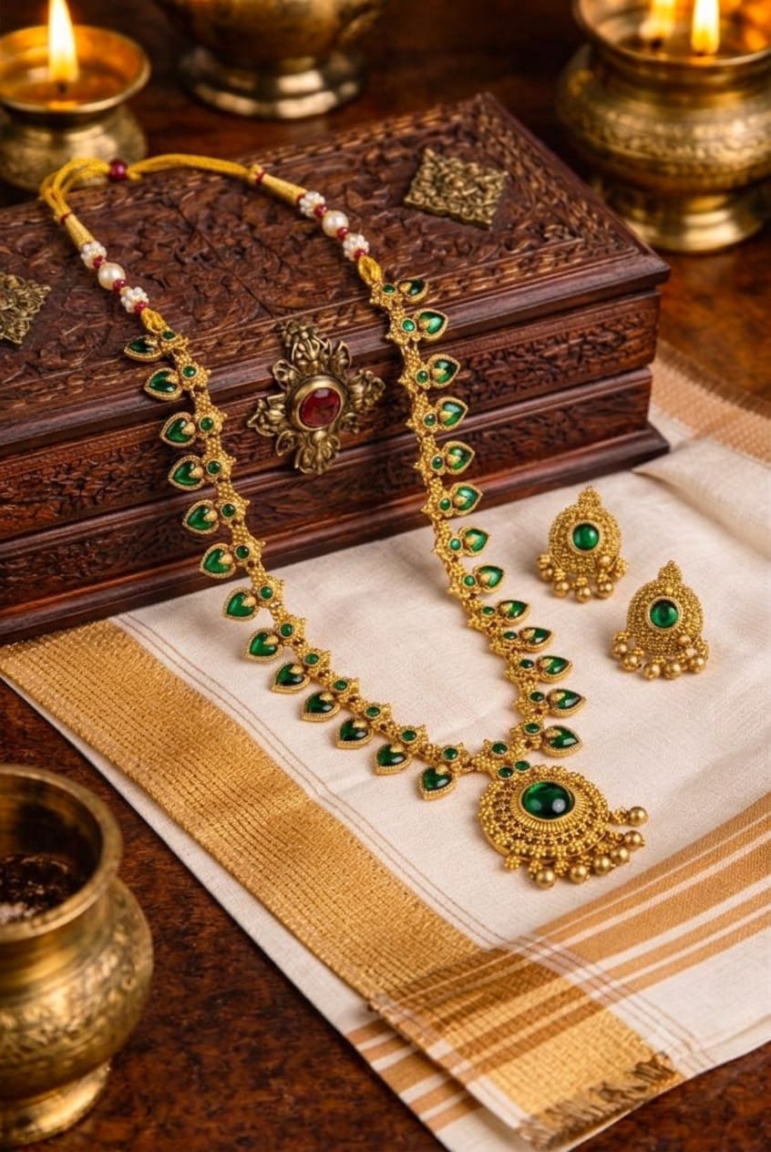WhatsApp Image 2026-08-09 at 5.47.02 PM Premium & Designer Wear Neck Piece with Earring Set - Image 1