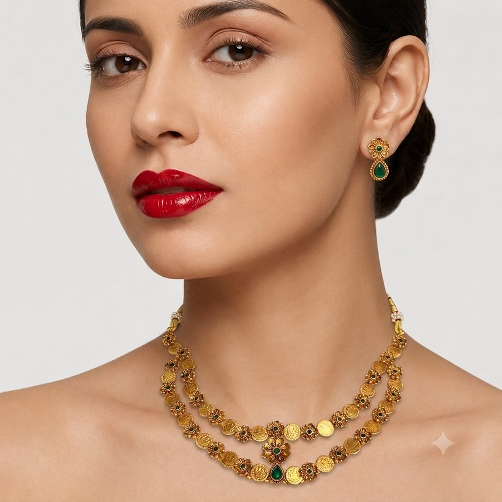 WhatsApp Image 2026-08-13 at 11.48.01 AM (1) Premium & Designer Wear Neck Piece with Earring Set - Image 1