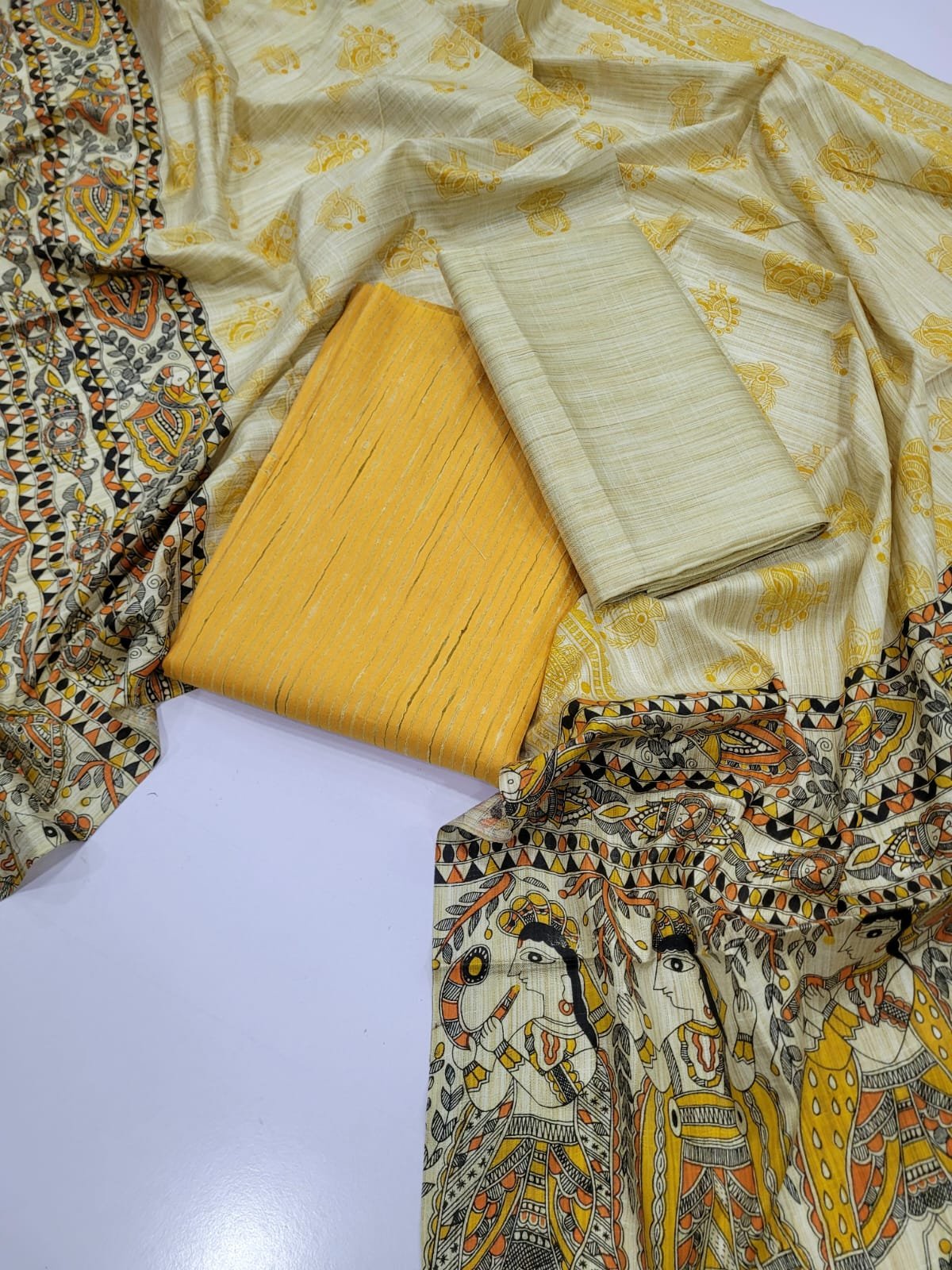WhatsApp Image 2026-08-13 at 12.41.25 PM Authentic Madhubani Print 3 pcs Salwar Set - Image 1
