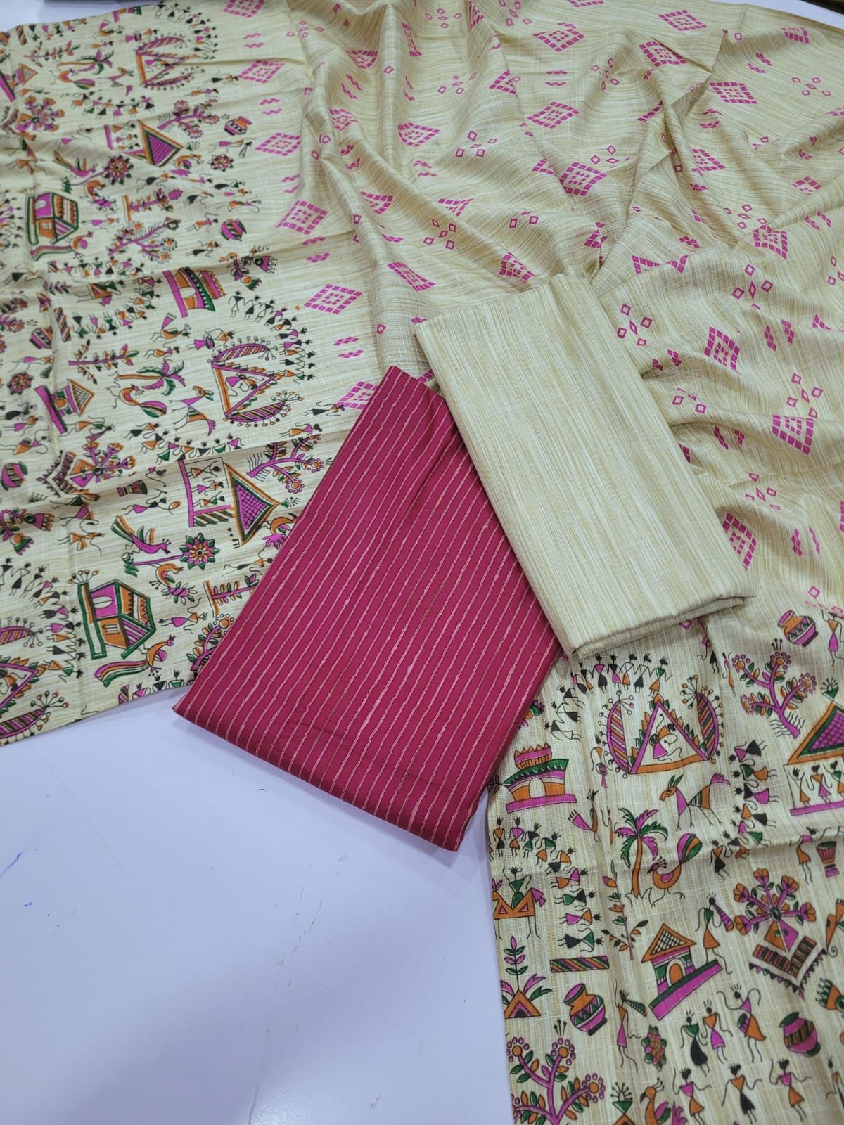 WhatsApp Image 2026-08-13 at 2.17.49 PM Authentic Madhubani Print 3 pcs Salwar Set - Image 1