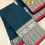 Authentic Narayanpet Cotton Sarees ( dark green )