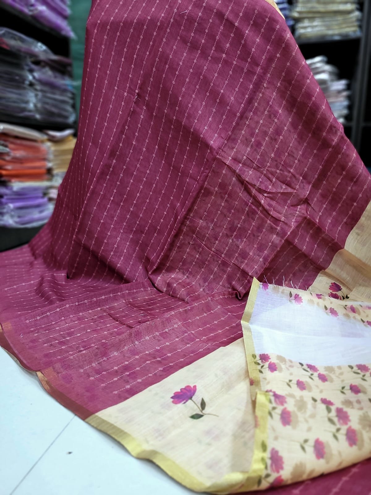 WhatsApp Image 2026-08-15 at 6.21.12 PM Linen Jute cotton sarees - Image 1
