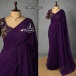 Aura: Designer pArty Wear Space Silk Saree + Sequence Work blouse