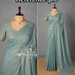 Aura: Designer pArty Wear Space Silk Saree + Sequence Work blouse