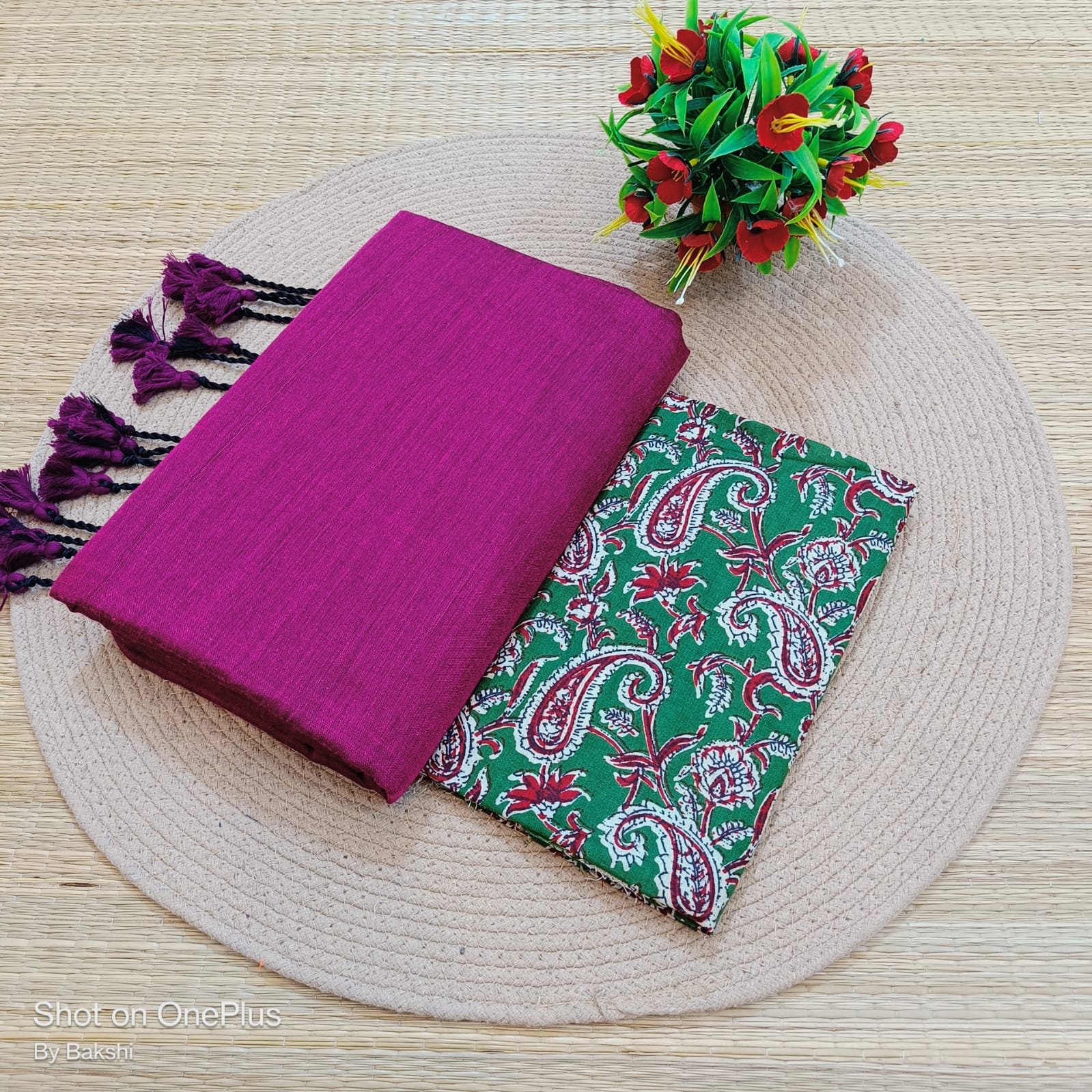 WhatsApp Image 2026-08-18 at 3.58.13 PM (1) Kadhi Cotton Saree+Blouse Combo - Image 1