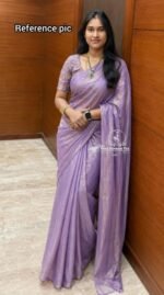Aura: Designer pArty Wear Space Silk Saree + Sequence Work blouse