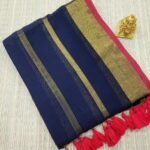 Premium Mul Cotton Sarees ( Black )