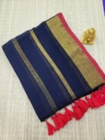 Premium Mul Cotton Sarees ( Black )