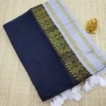 Premium Mul Cotton Sarees ( Black )