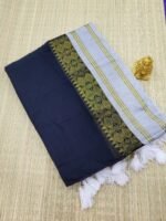 Premium Mul Cotton Sarees ( Black )