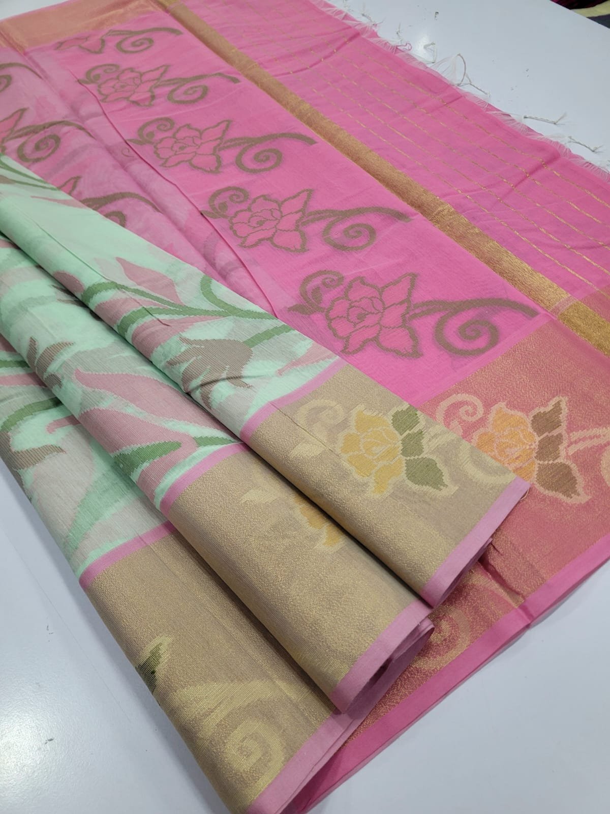 WhatsApp Image 2026-08-28 at 10.58.33 AM PREMIUM CHANDERI POCHAMPALLY SAREES - Image 1