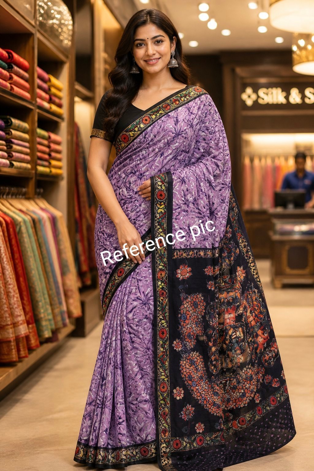 1002619690-1.jpg Elite pen kalamkari cotton Weaves - Image 1